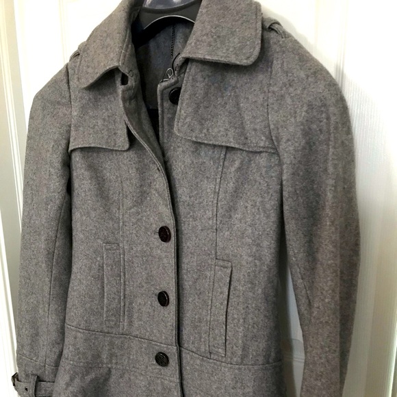 Guess Vintage Wool Gray Peacoat - Picture 4 of 16